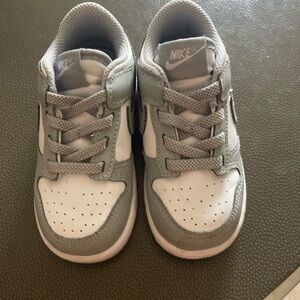 Nike Kids Gray and White Low-Top Sneakers - Youth